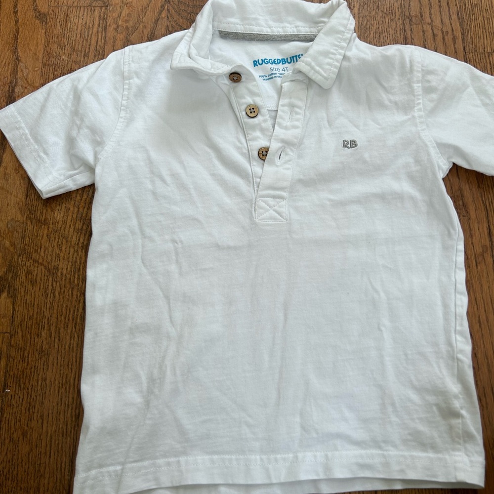 RuggedButts boys rugged butts white polo shirt Size 4t #kids #polo

:)